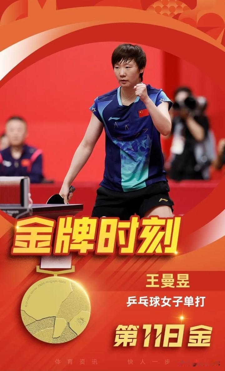 王曼昱实力夺金联手孙颖莎包揽金银牌