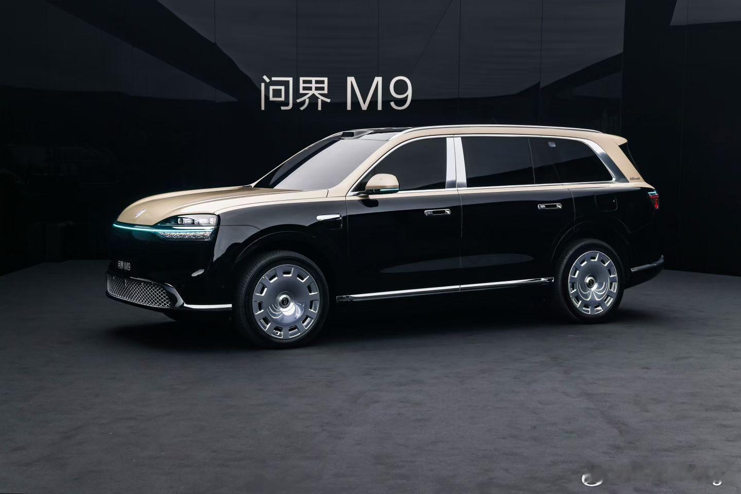 看一下黑金双拼的全新问界M9，今晚应该会公布预售价。大v聊车