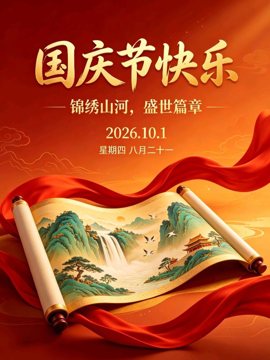 2026喜迎国庆祝福图片壁纸拿图吱一声噢～ 国庆节国庆节快乐