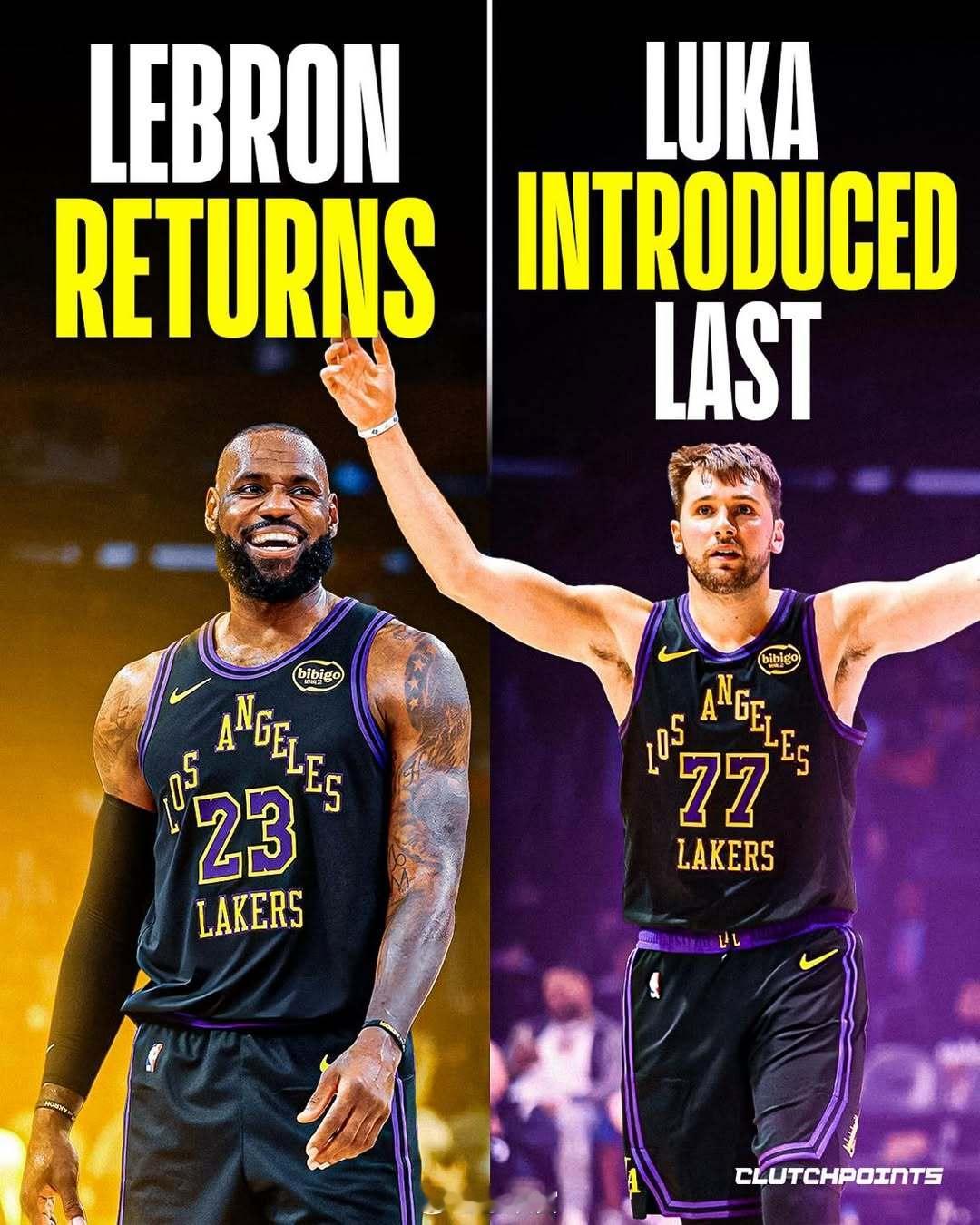 詹姆斯昨天赛季首秀，他把压轴出场的位置让给了卢卡，人过40第23赛季，他终于不用