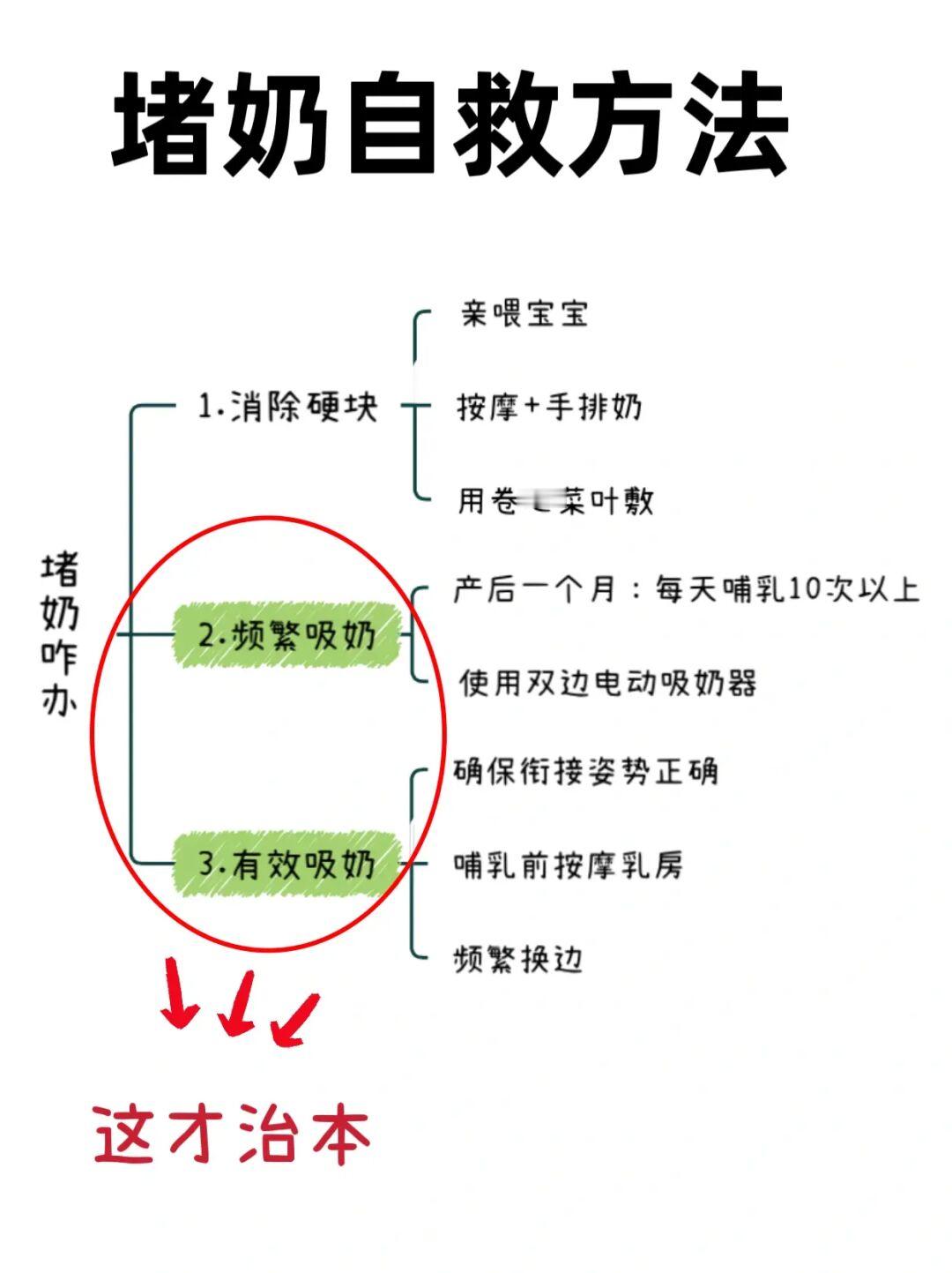 堵奶千万不要乱按乳，这个方法才治本‼️
