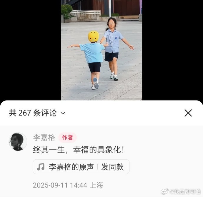 李嘉格配文终其一生幸福的具象化真正向往的幸福：李嘉格，有儿有女事业稳当，独立大女