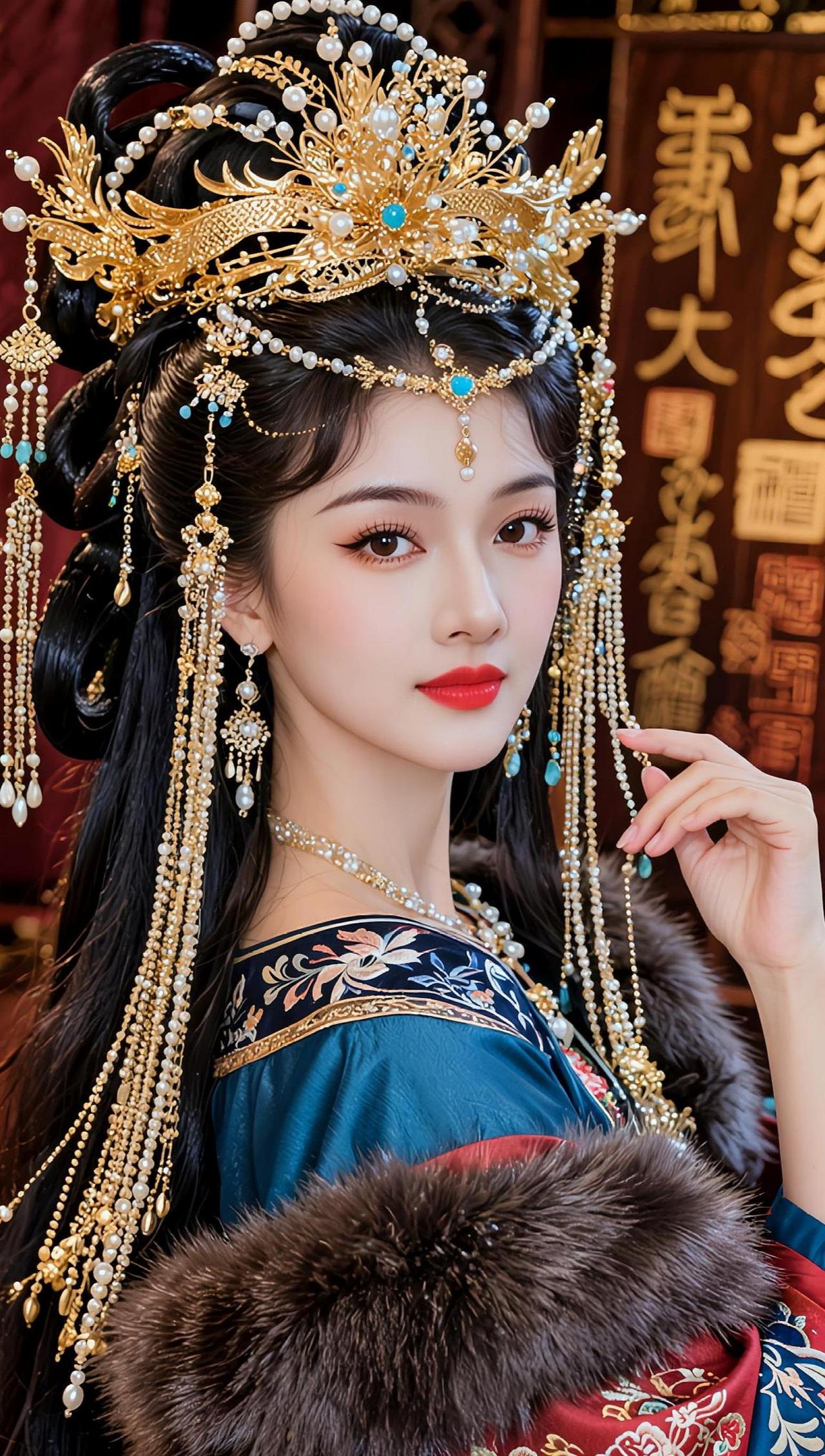 AI华服美人照 随变ai随便玩 西域女神  古装造型 东方美学