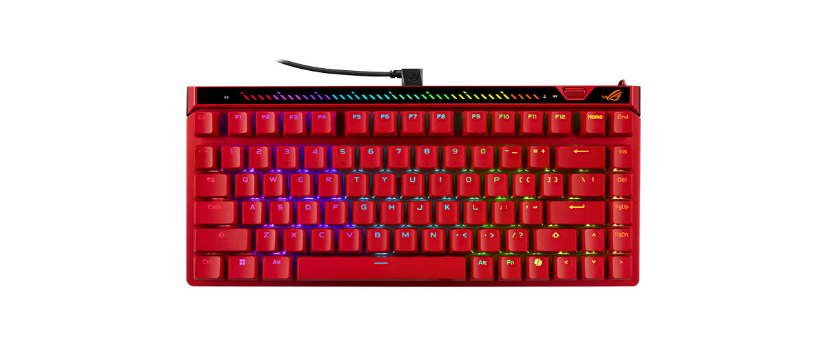 ROG 魔导士ACE 75 HE 熔岩红上市75%配列，高辨识度配色，售价119
