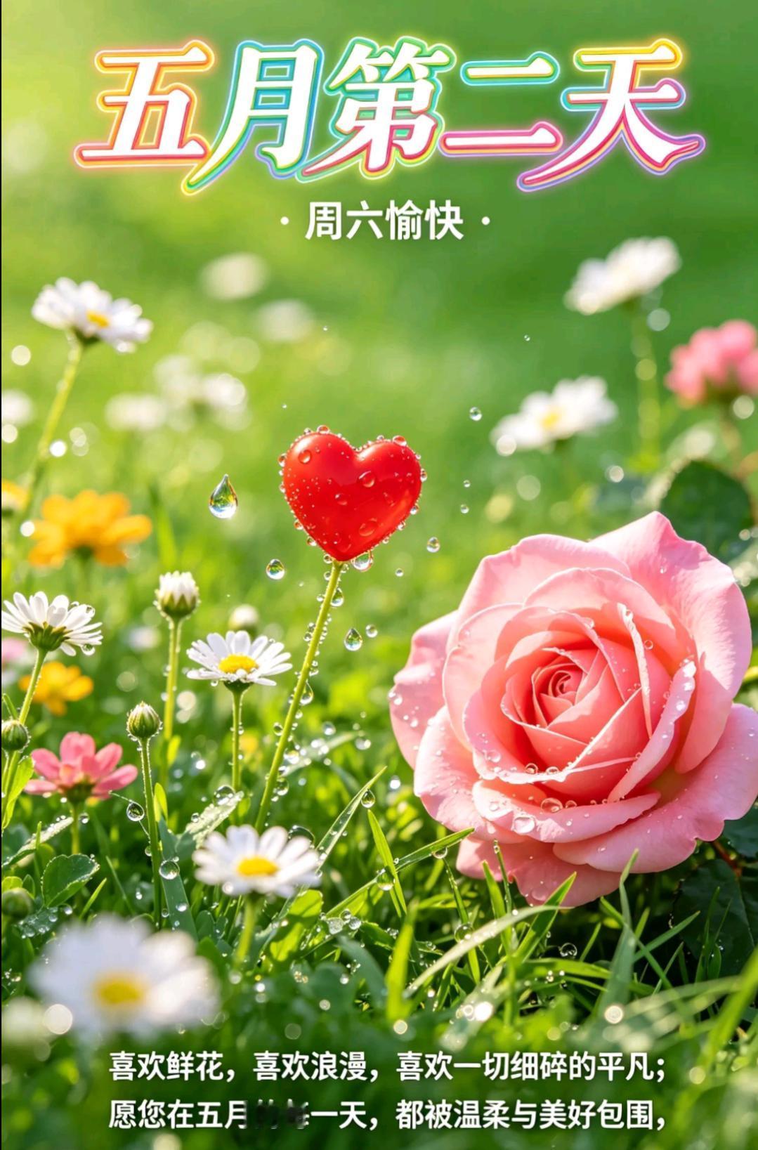 今天是2026年5月2日，星期六，早安！
新的一月，新的开始。
愿您在五月的日子