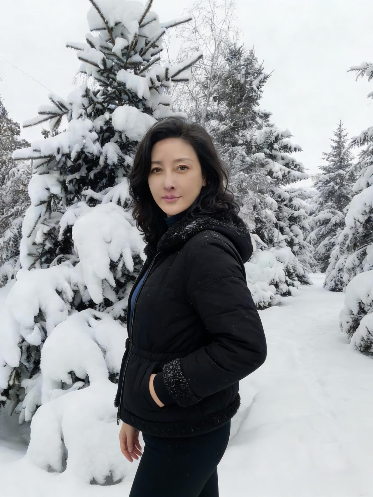 黑外套是夜的影子，你站在雪里
就像把整个冬的寂静穿在了身上
手插进口袋的动作，带