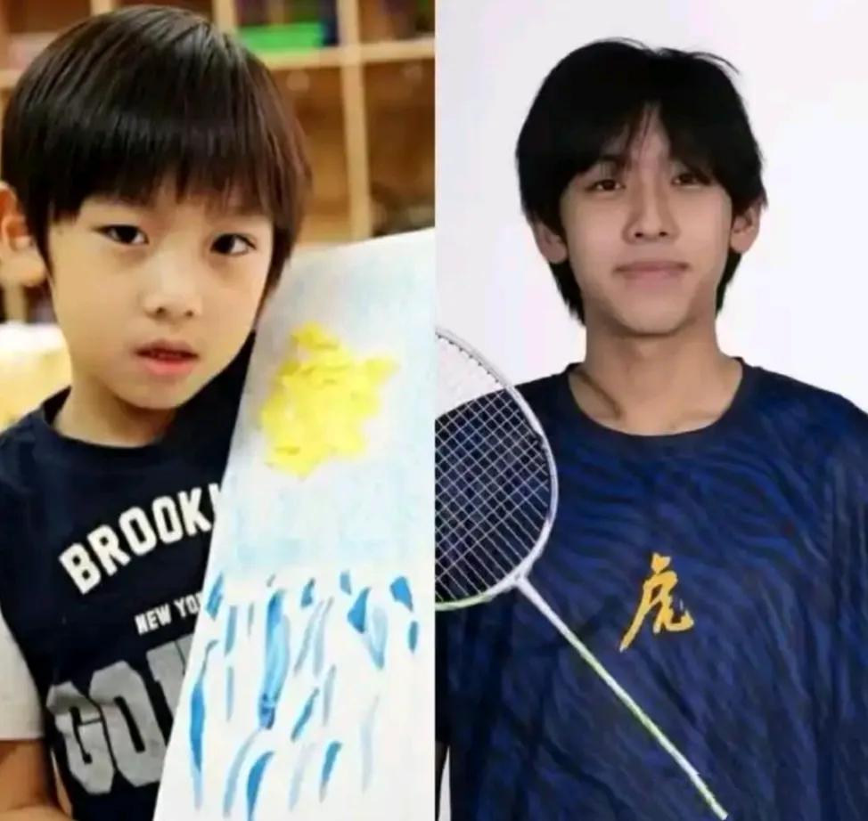 那个软软糯糯的小孩长大了！

变成了男子汉

长得更像妈妈

看图片个子也很高