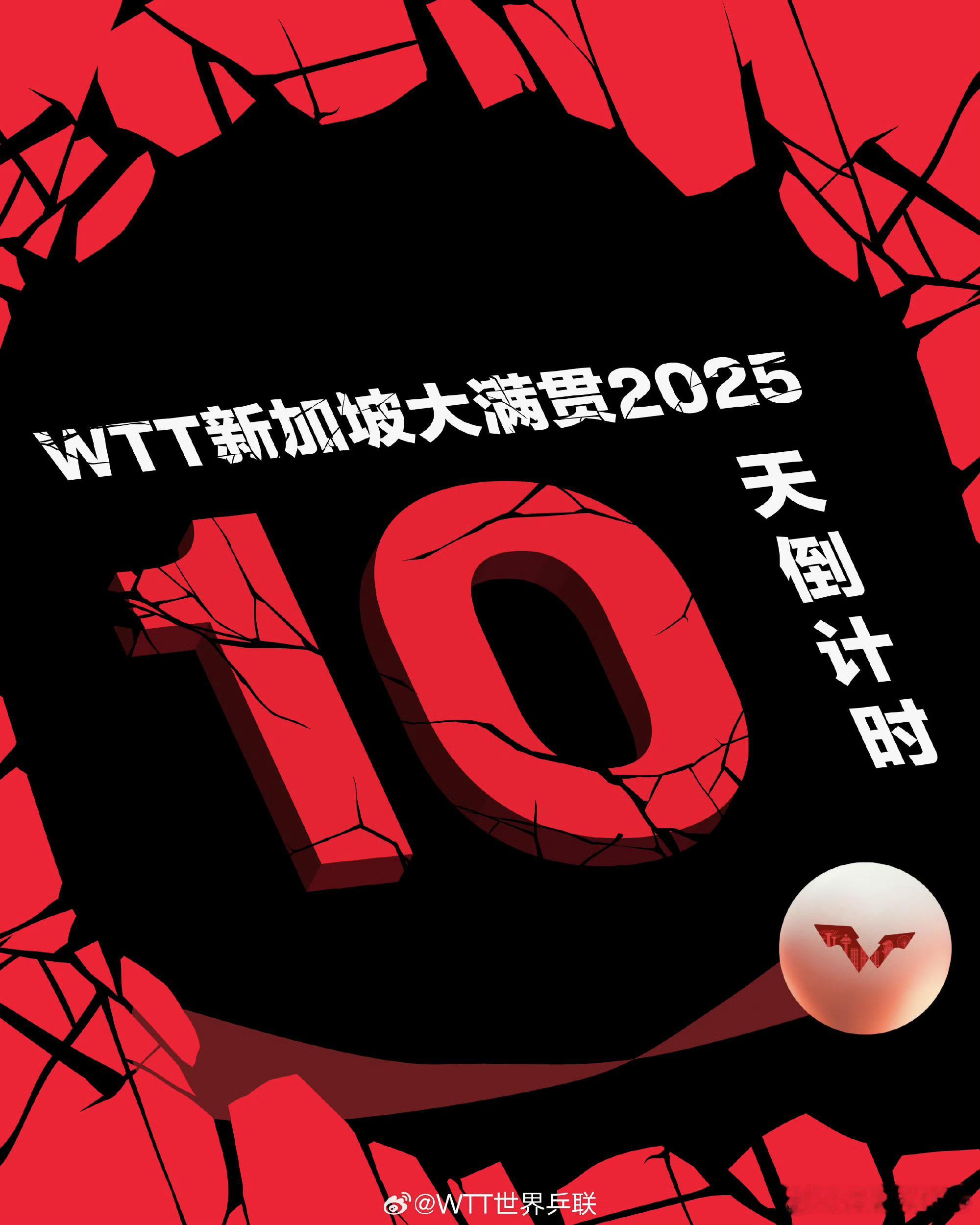 WTT新加坡大满贯2025 🏓倒计时1️⃣0️⃣天 