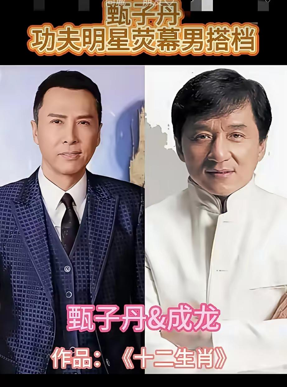 子丹和成龙，
武林真英雄，
多部影视剧，
常见二位名。