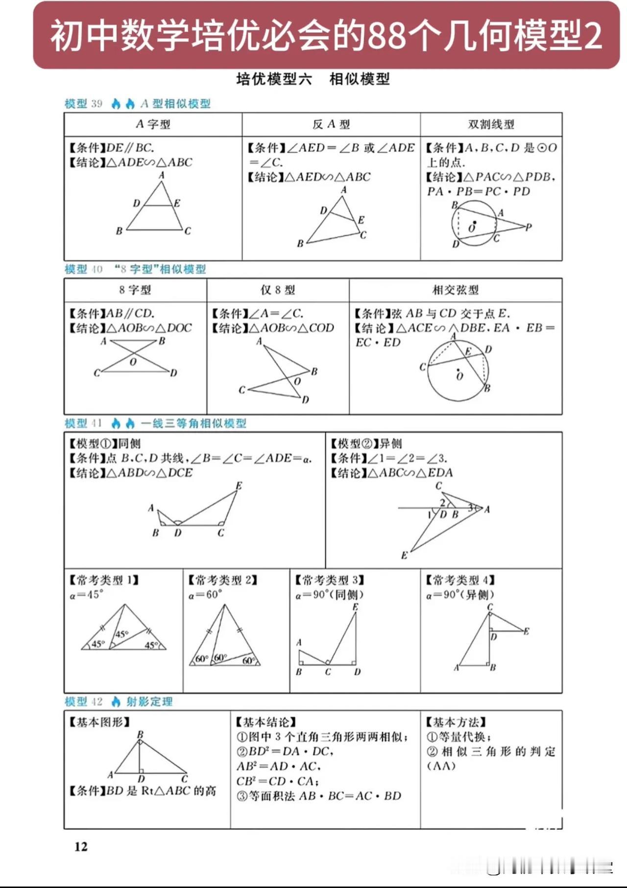 初中数学培优必会的88个几何模型2