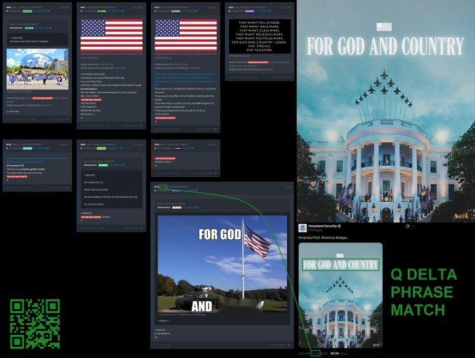 Q Delta 短语匹配“For God And Country” DHS Q 