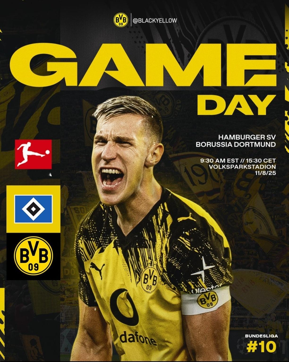 黄黑普鲁士多特蒙德[超话]  德甲前瞻：多特蒙德时隔八年再战汉堡本周六（欧洲中部