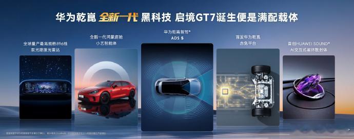 启境高管称GT7是为未来而造的车作为华为乾崑“同屋同频”联合定义的产物，启境GT