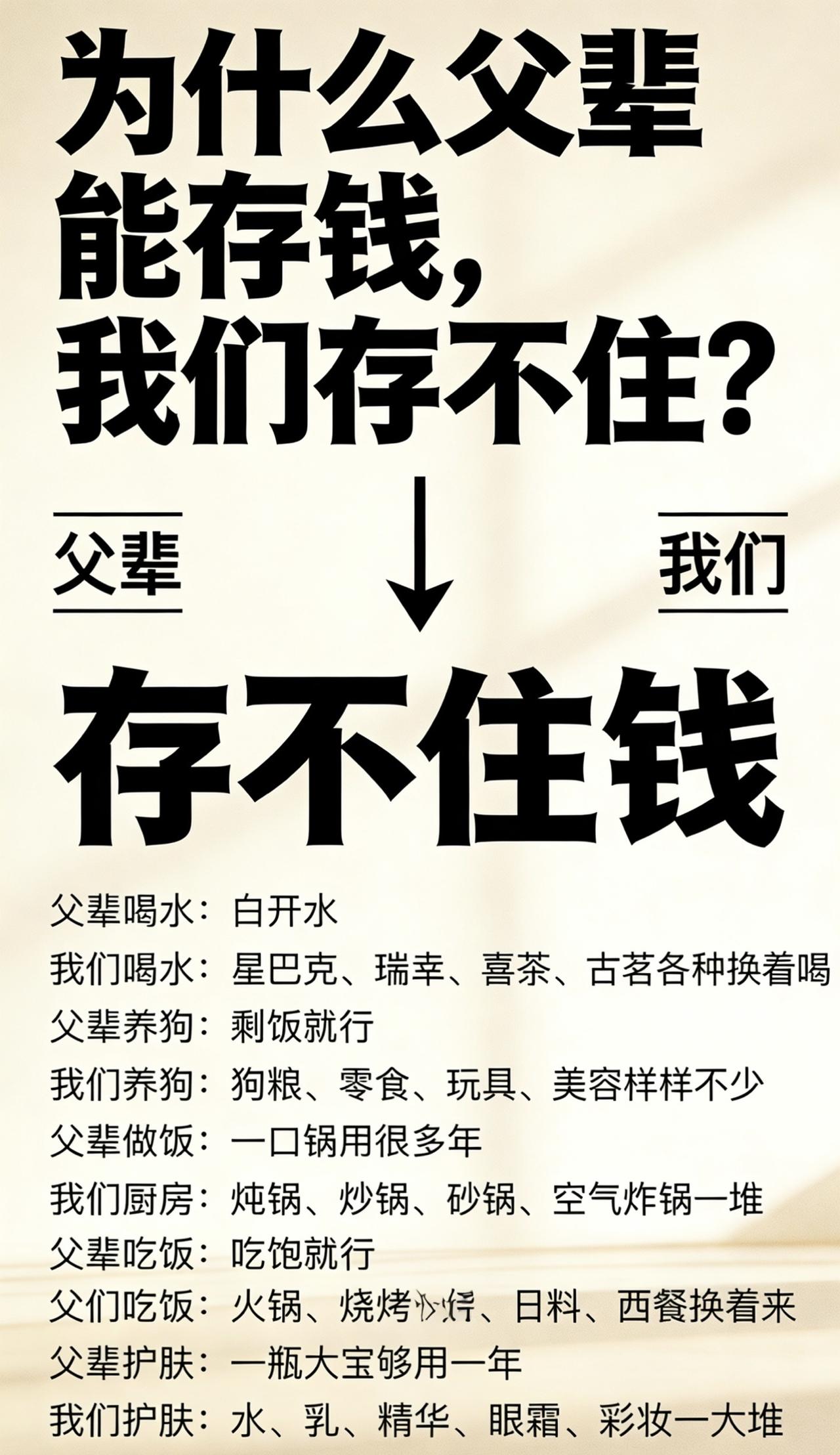 别骂年轻人月光了！我们根本不是乱花！

很多人说：父辈喝水只喝白开水，我们天天喝