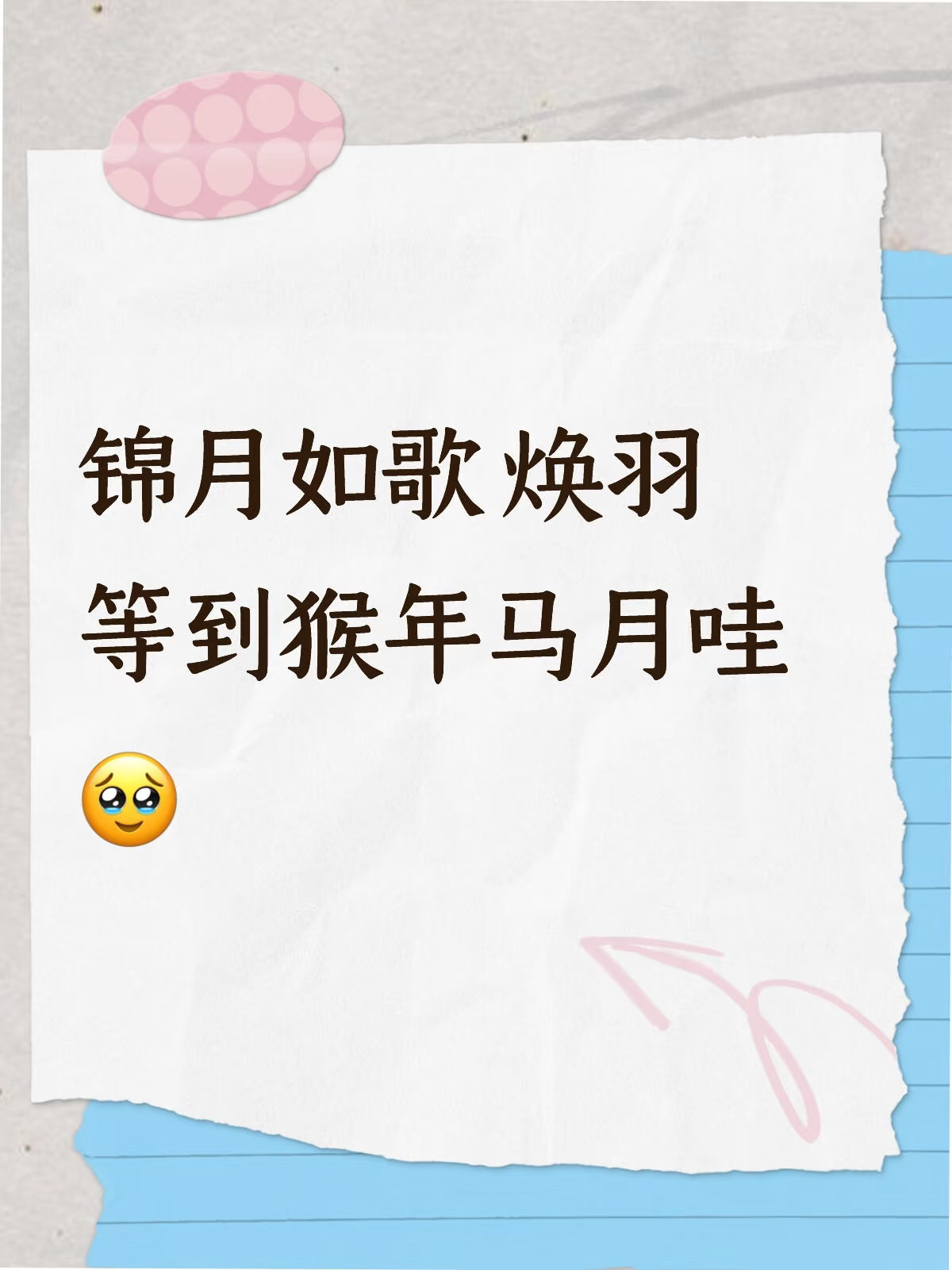 锦月如歌 焕羽 等到猴年马月哇🥹