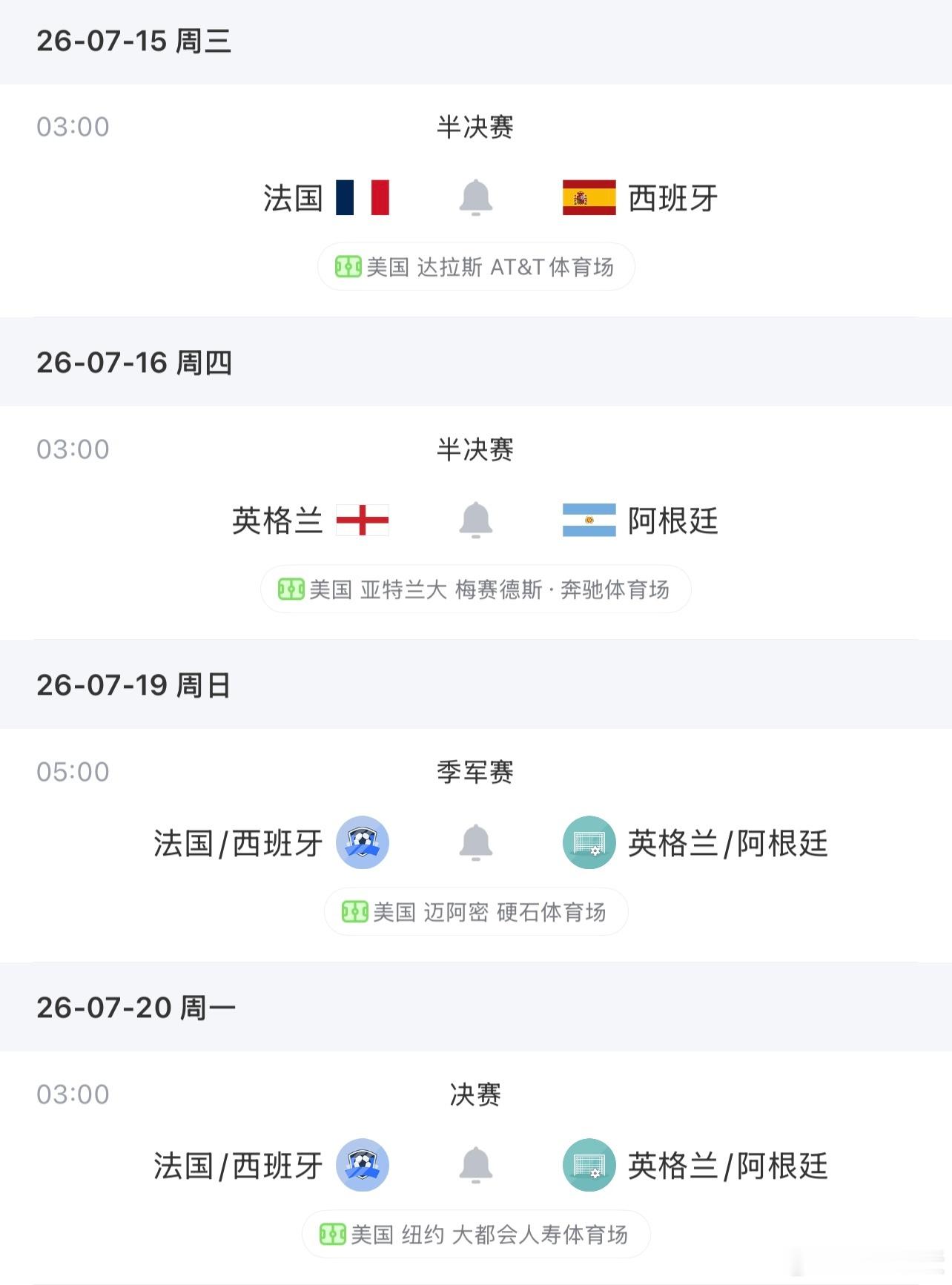 温馨提示，48队版首届世界杯还剩4场比赛，并且再无上午时间。阿根廷3比1瑞士世界