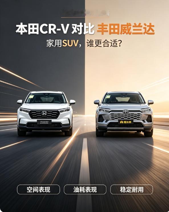 都是热门的日系SUV，本田CR-V和丰田威兰达选谁更合适？
两台车现在优惠后价格