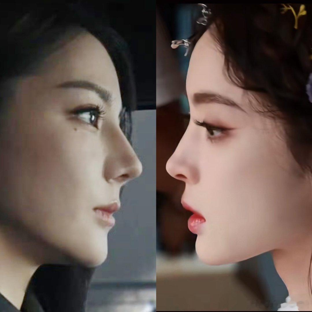 迪丽热巴和古力娜扎绝美侧颜