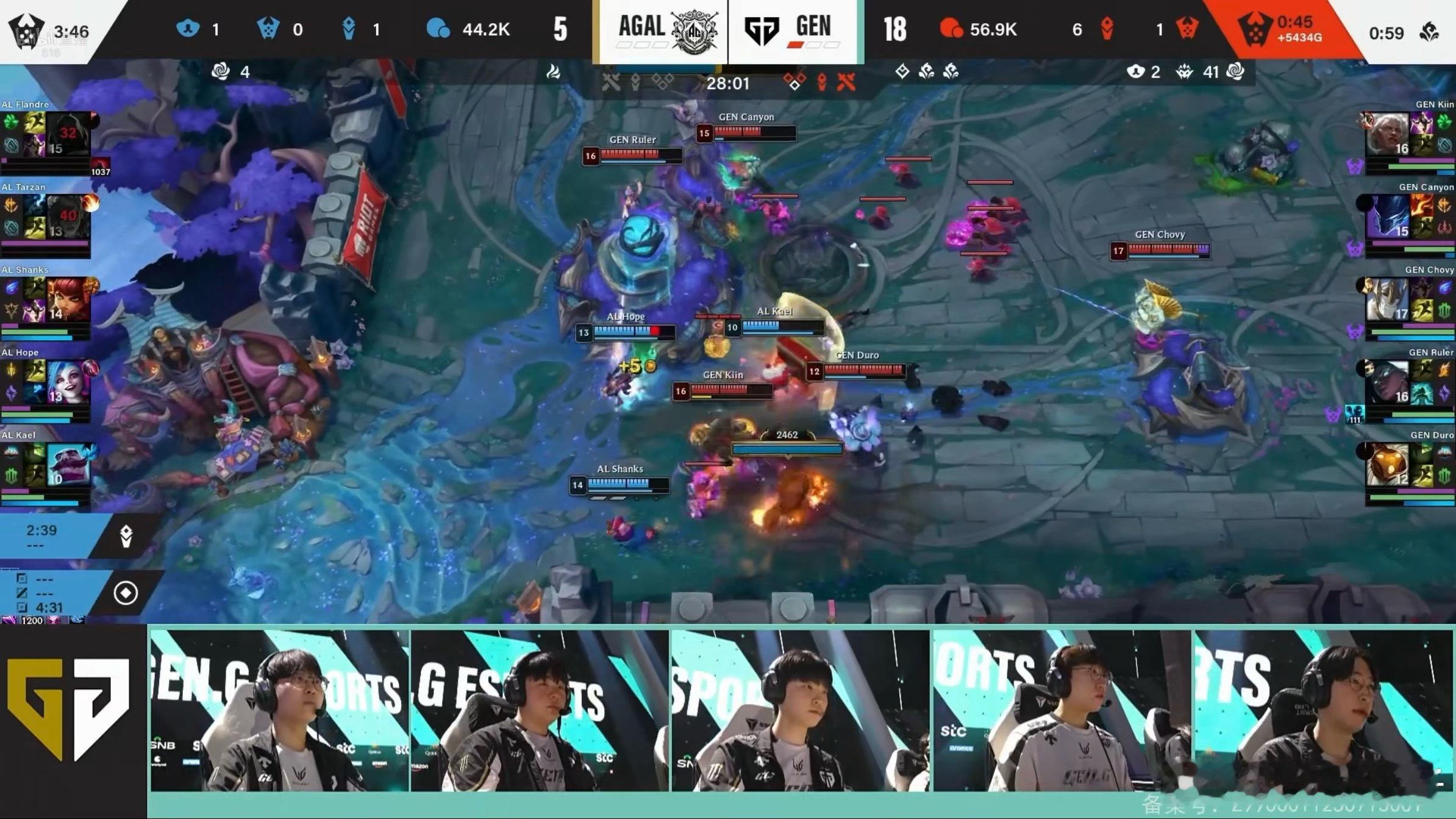 0-2了，有点难弄啊，这个队怎么这么难打[哆啦A梦害怕]AL加油！AL对战GEN