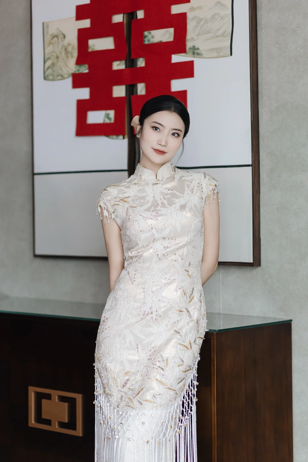 新娘出门服不穿秀禾穿旗袍也很美！