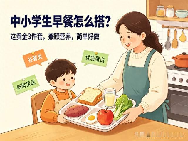 中小学生早餐怎么搭？这黄金3件套，兼顾营养，简单好做