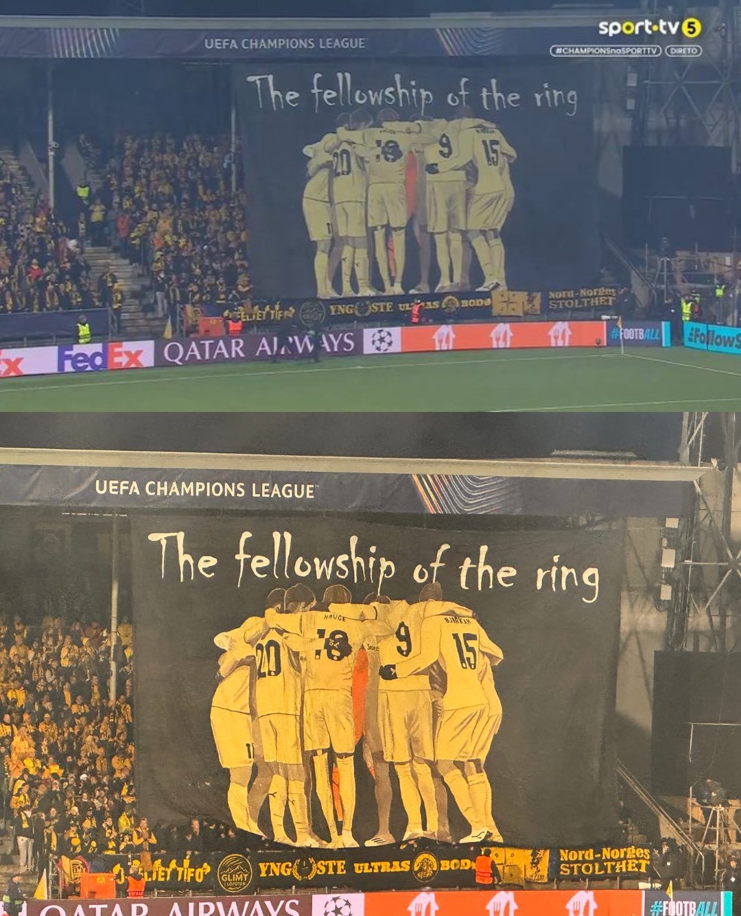 “护戒使者”博德闪耀毫无悬念的3-0轻取葡萄牙体育，一只脚跨进欧冠8强。去年这支