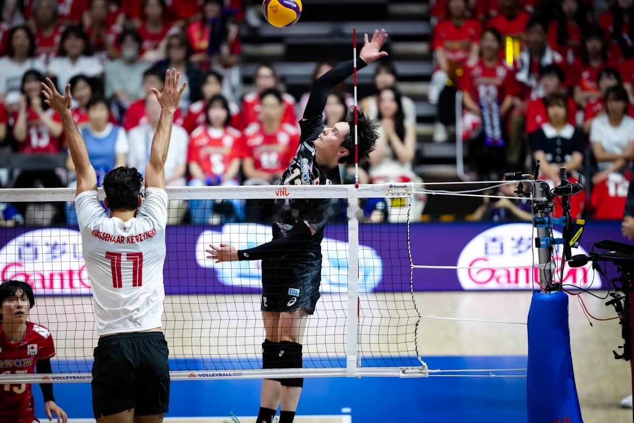 【日本男排五局逆转加拿大夺十连胜】2026年世界男排联赛第三周日本大阪站，日本男