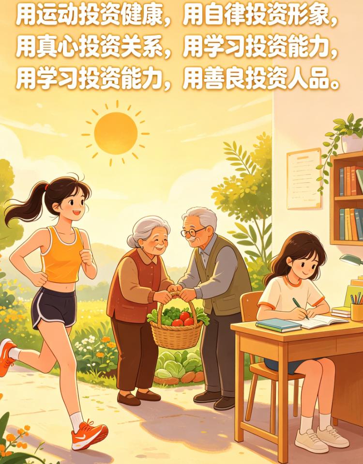 最好的投资，不是房子，而是你自己
1️⃣ 用运动投资健康
身体是革命的本钱，
健