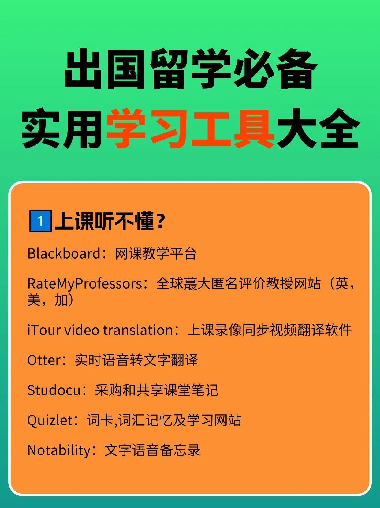 出国留学实用学习工具盘点，留学生必备哦，拿到梦校offer的同学快来学习一下吧[