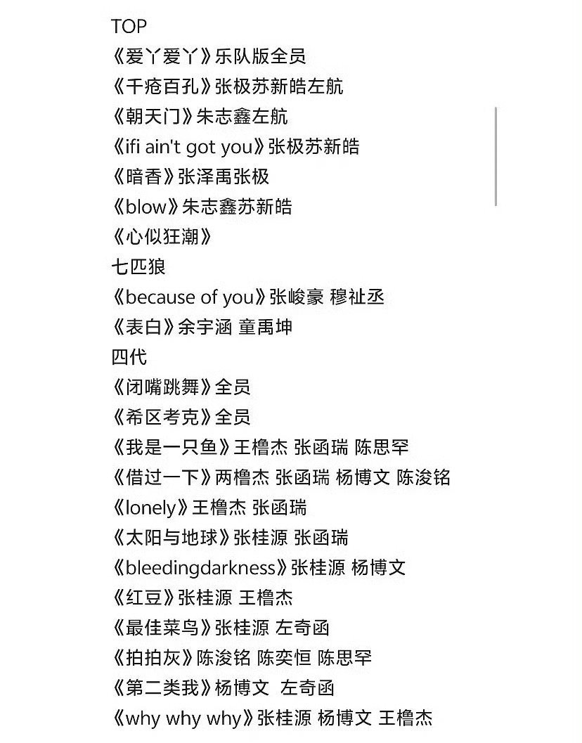 荣耀之战彩排 荣耀之战歌单，四代好多节目 