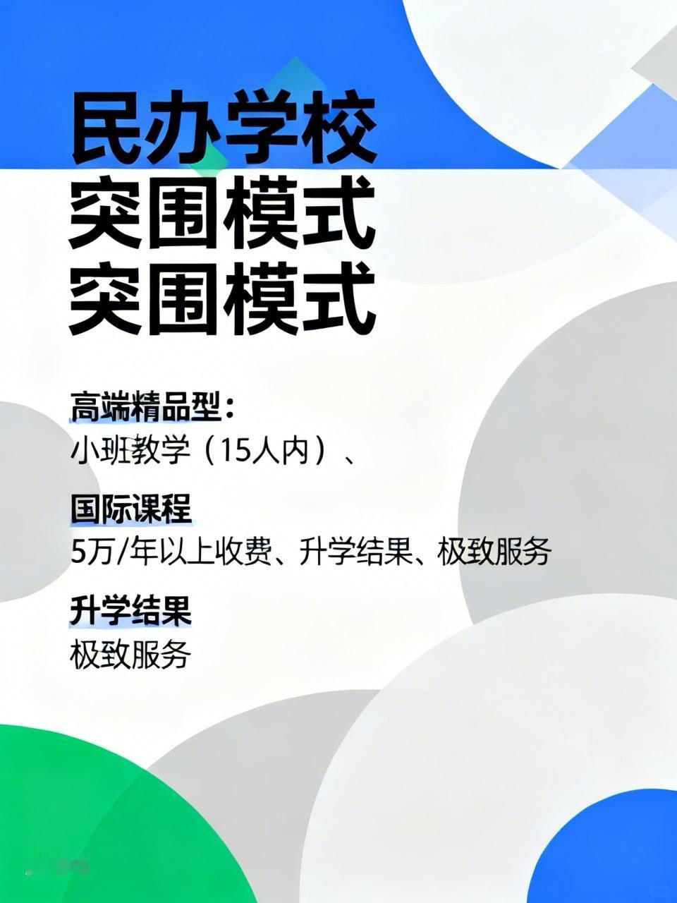民办学校突围，就靠这六种模式！
民办高中发展困难，有目共睹，也经常有同事问我，民