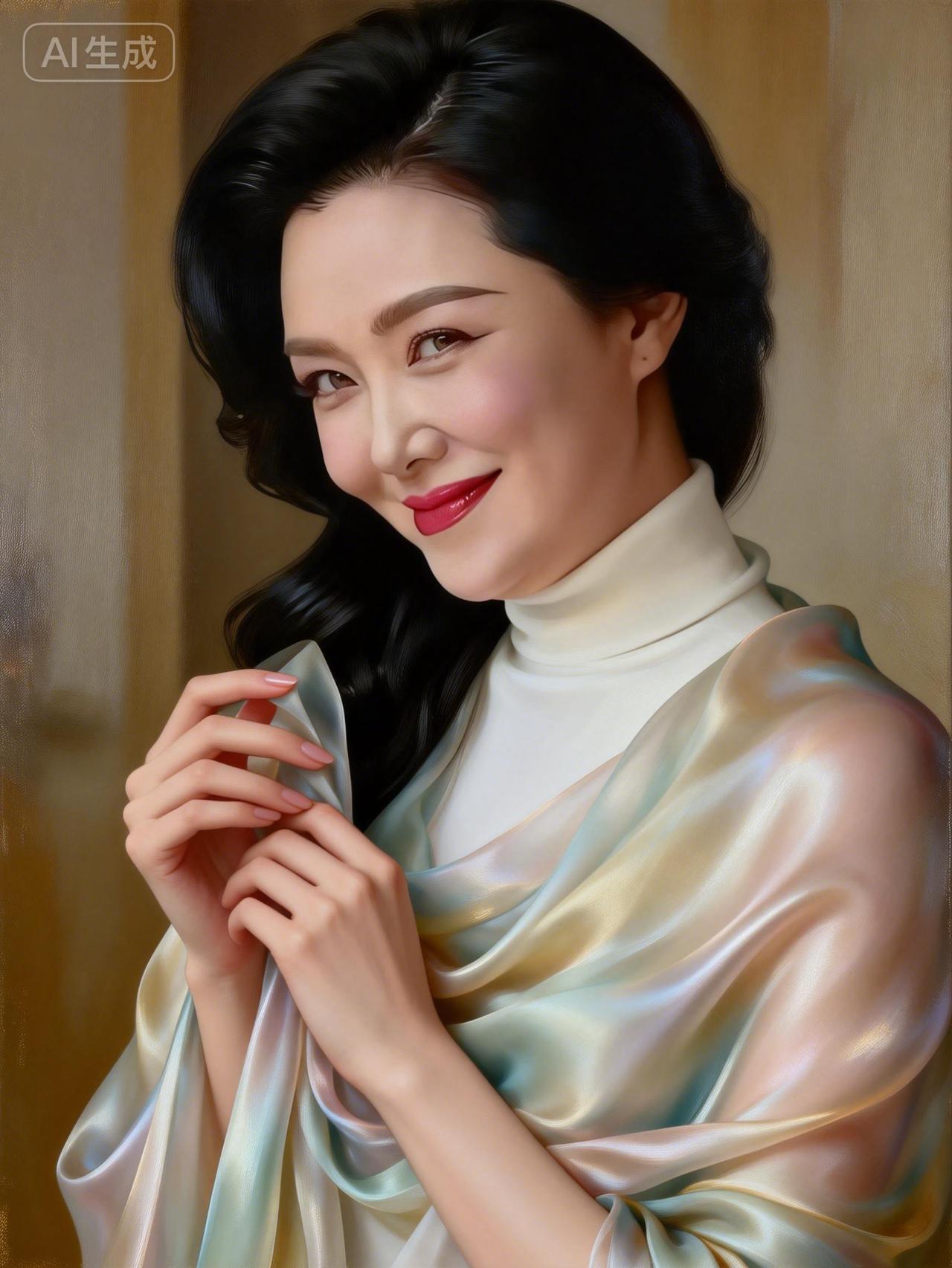 优雅女神，温柔微笑，时尚穿搭，魅力无限