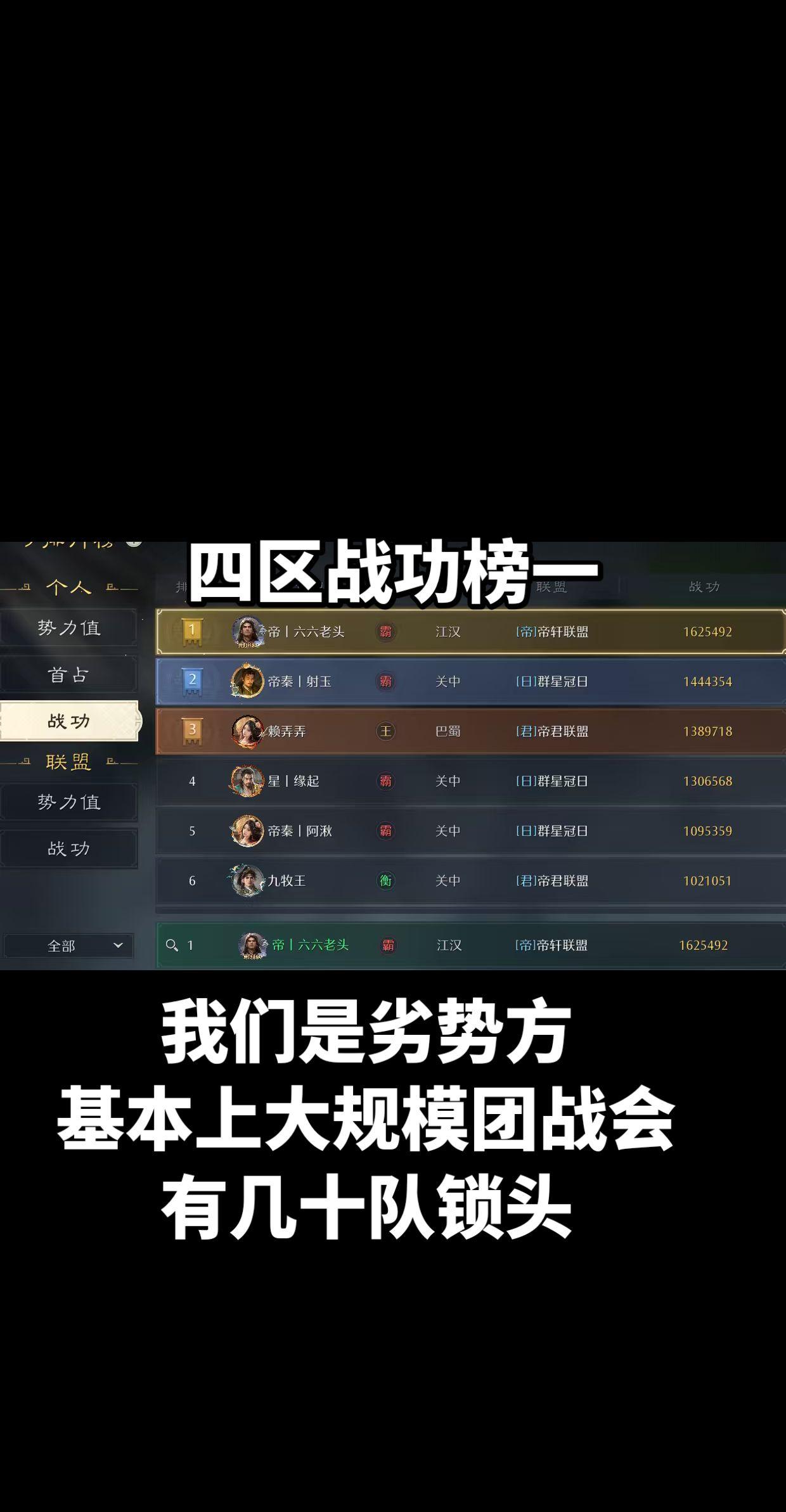 4区战功榜一队伍分享。九牧之野 打架队伍分享 高红队伍分享
