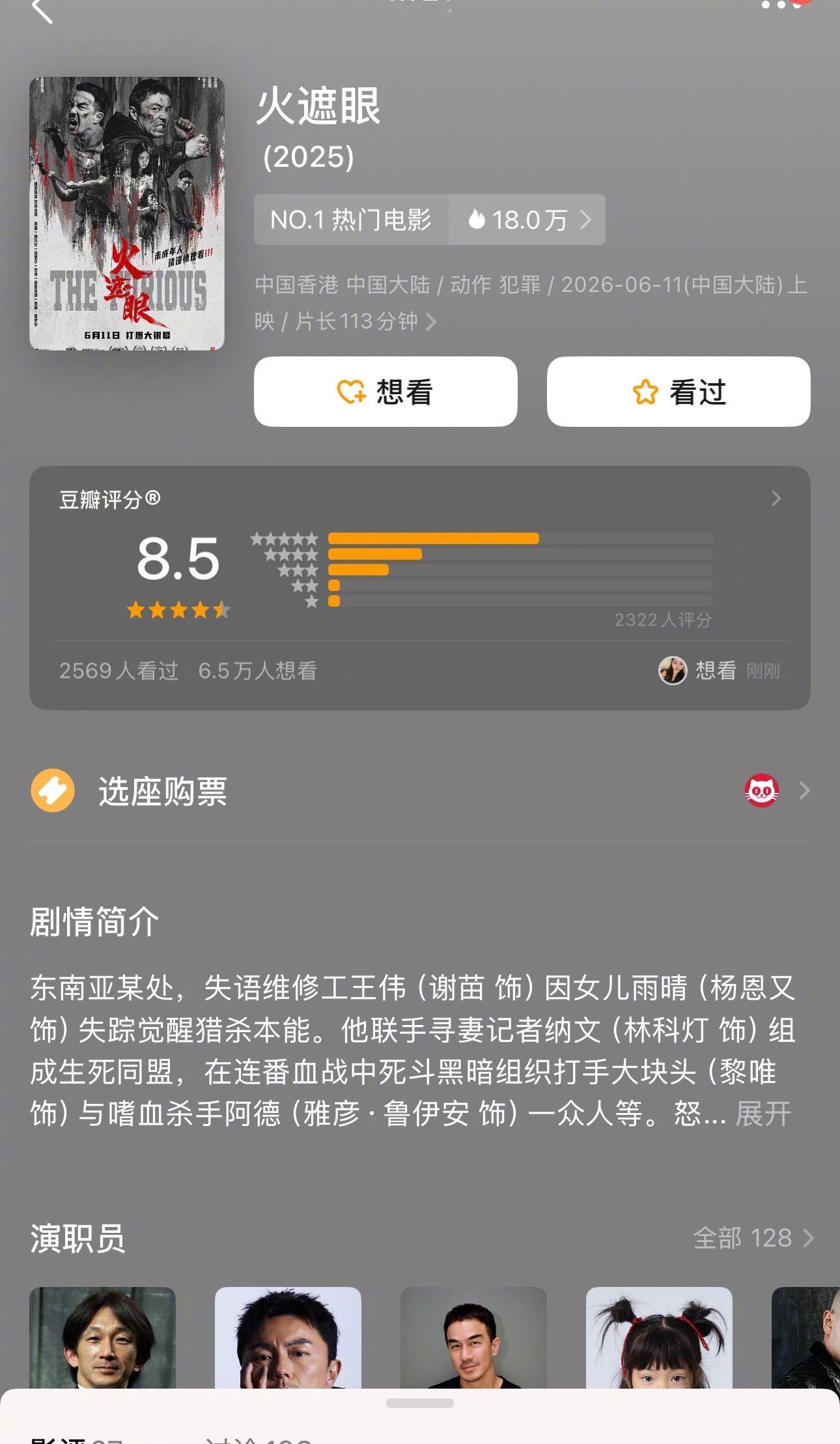 火遮眼豆瓣8.5啊！！这么高！ 