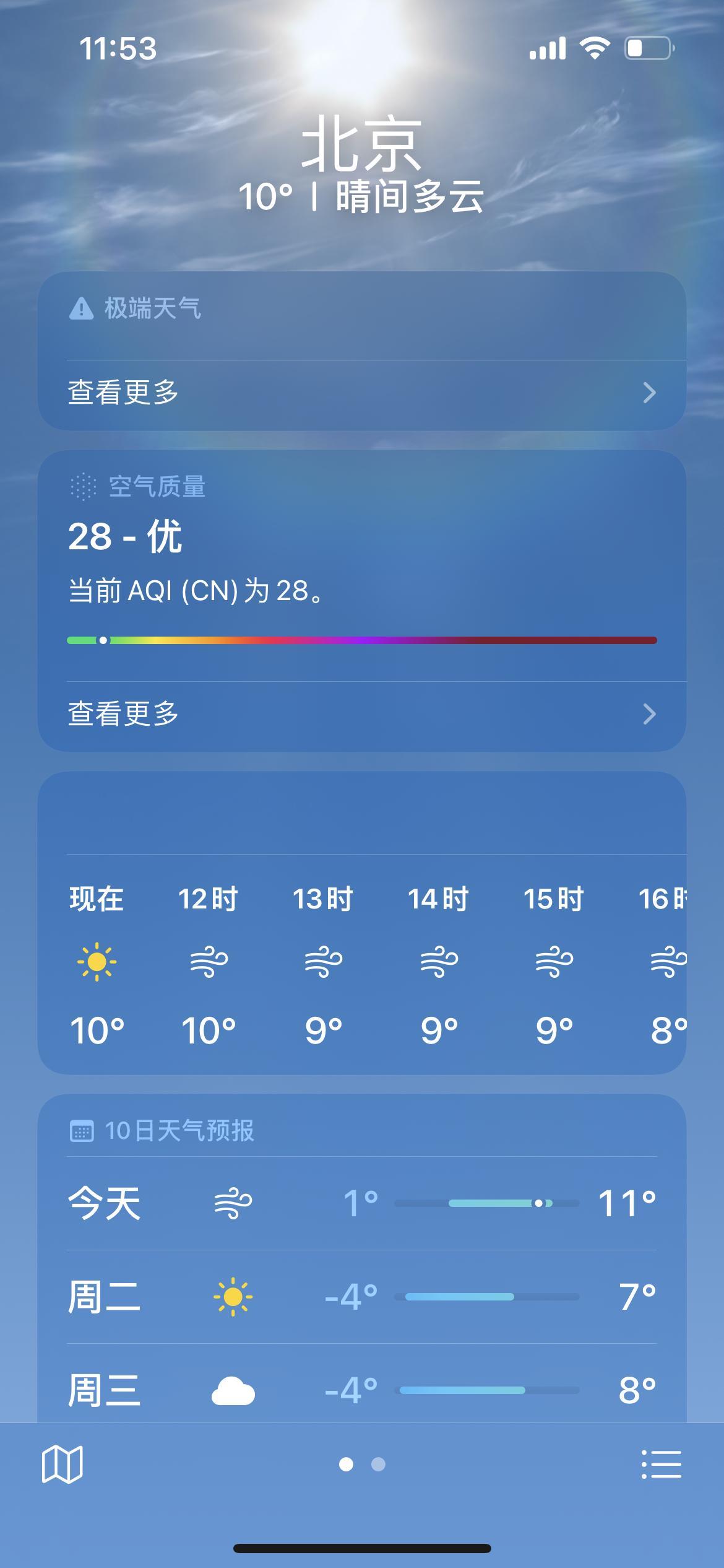 好天气是不能夸啊～今天一下子变成大风天了！ 