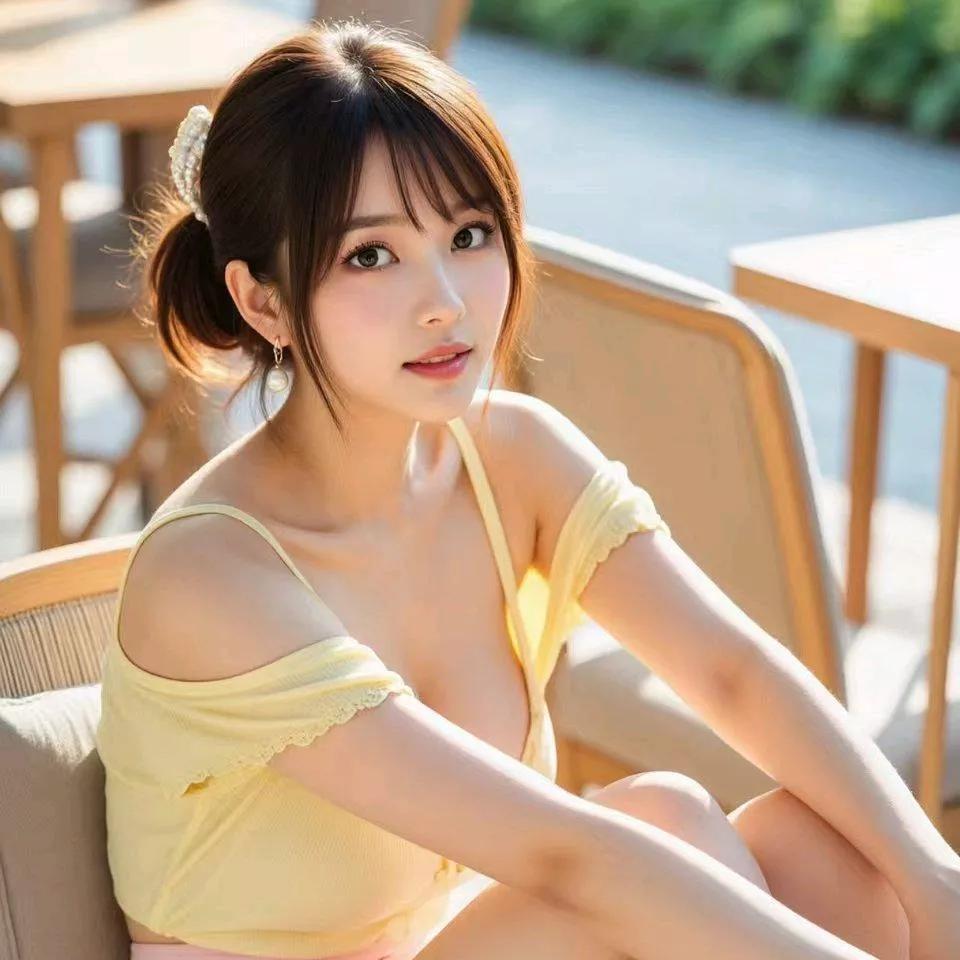 夏日午后，清新甜美的少女在阳光下微笑。少女感笑容 少女感微笑女孩 少女的笑容 美