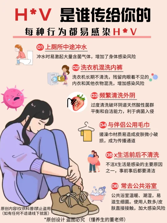 6种不经意行为、可能被H*V盯上！请这样做 ✅