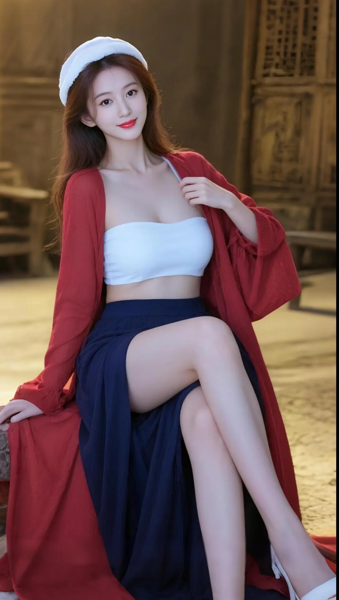 AI红裳美人照 随变ai随便玩