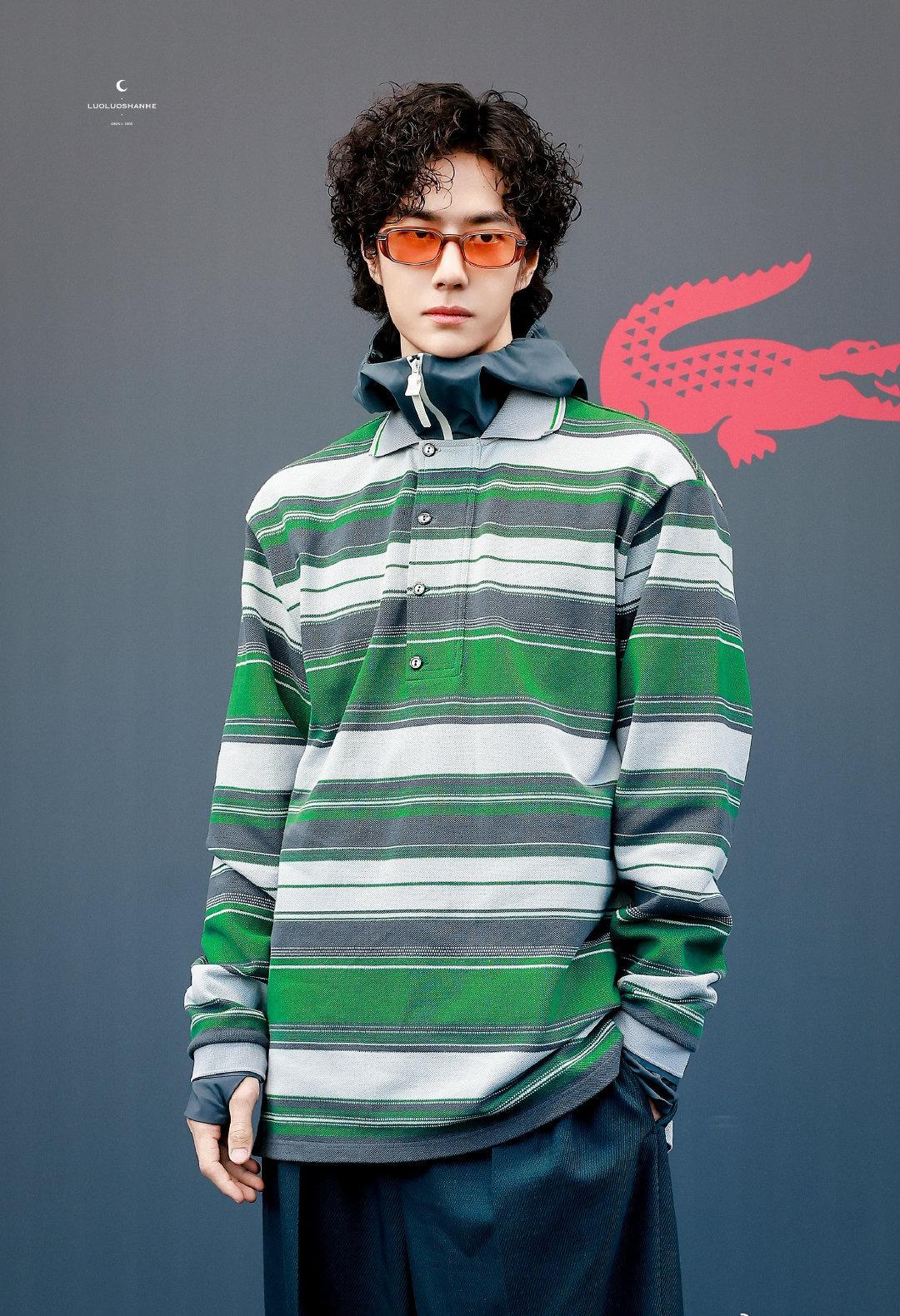 潮男闪耀登场王一博Lacoste的造型LACOSTE2026秋冬巴黎时装秀王一博