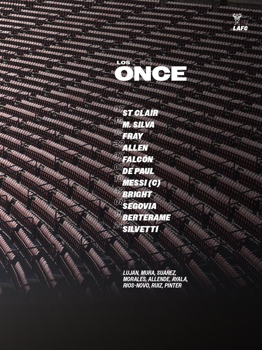 美职联首轮迈阿密国际对战洛杉矶FC，苏牙替补苏亚雷斯