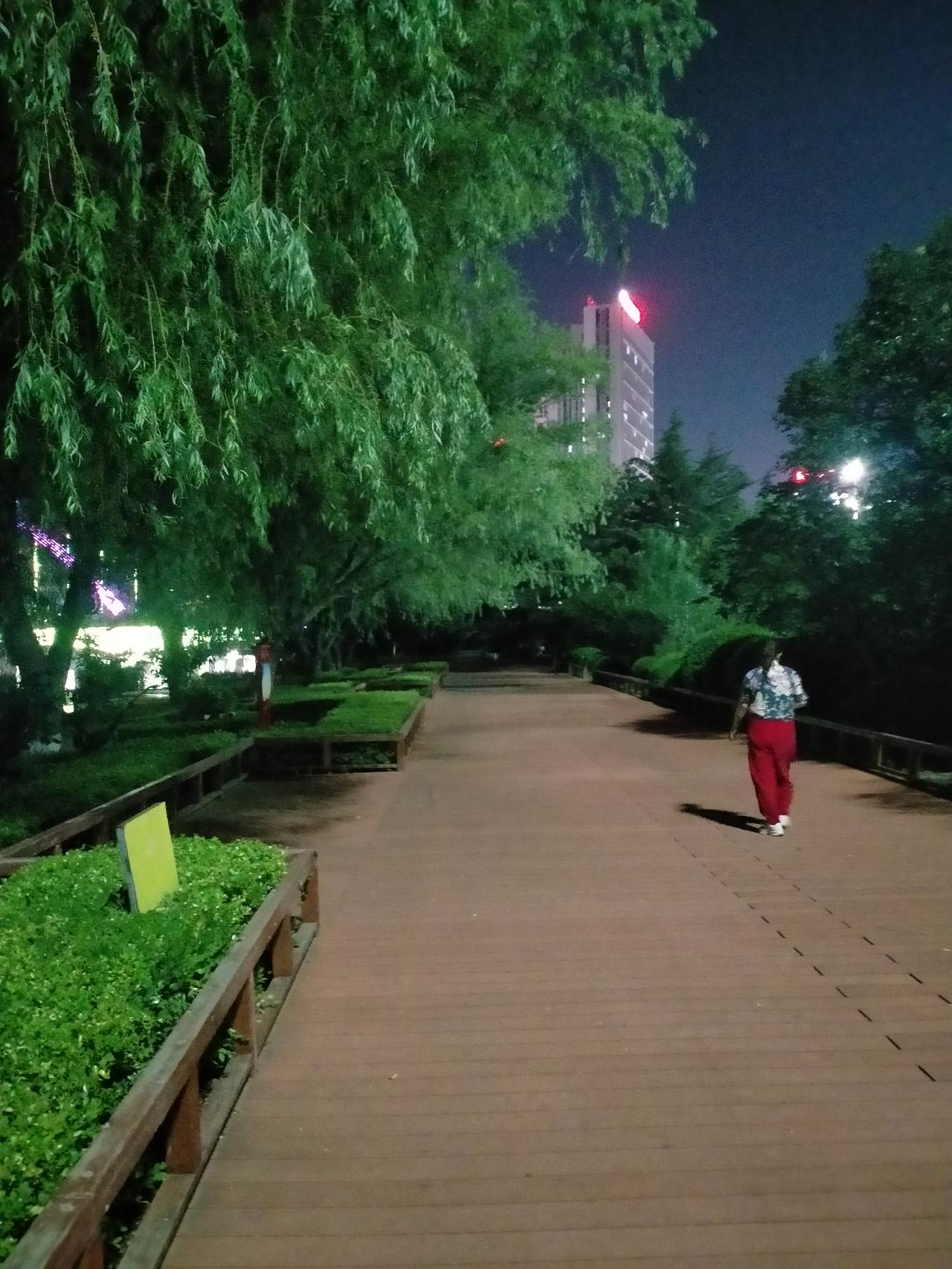 夜晚，白浪和绿道随手拍。