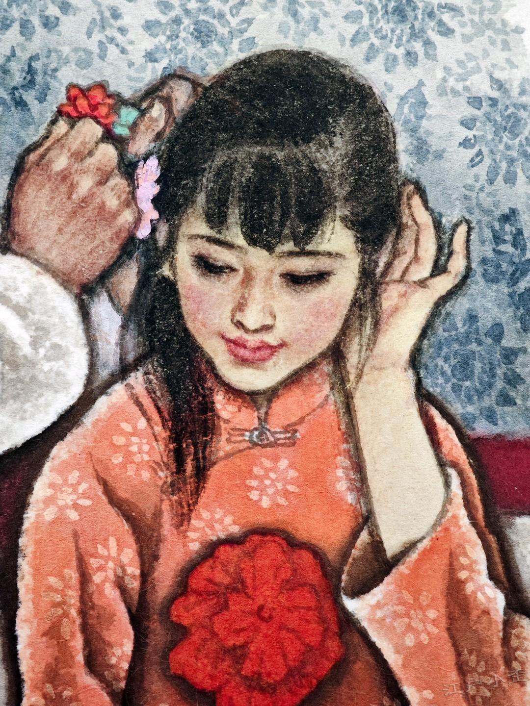 赵国经、王美芳绘《王贵与李香香》原稿欣赏
《王贵与李香香》连环画改编自陕北民歌体