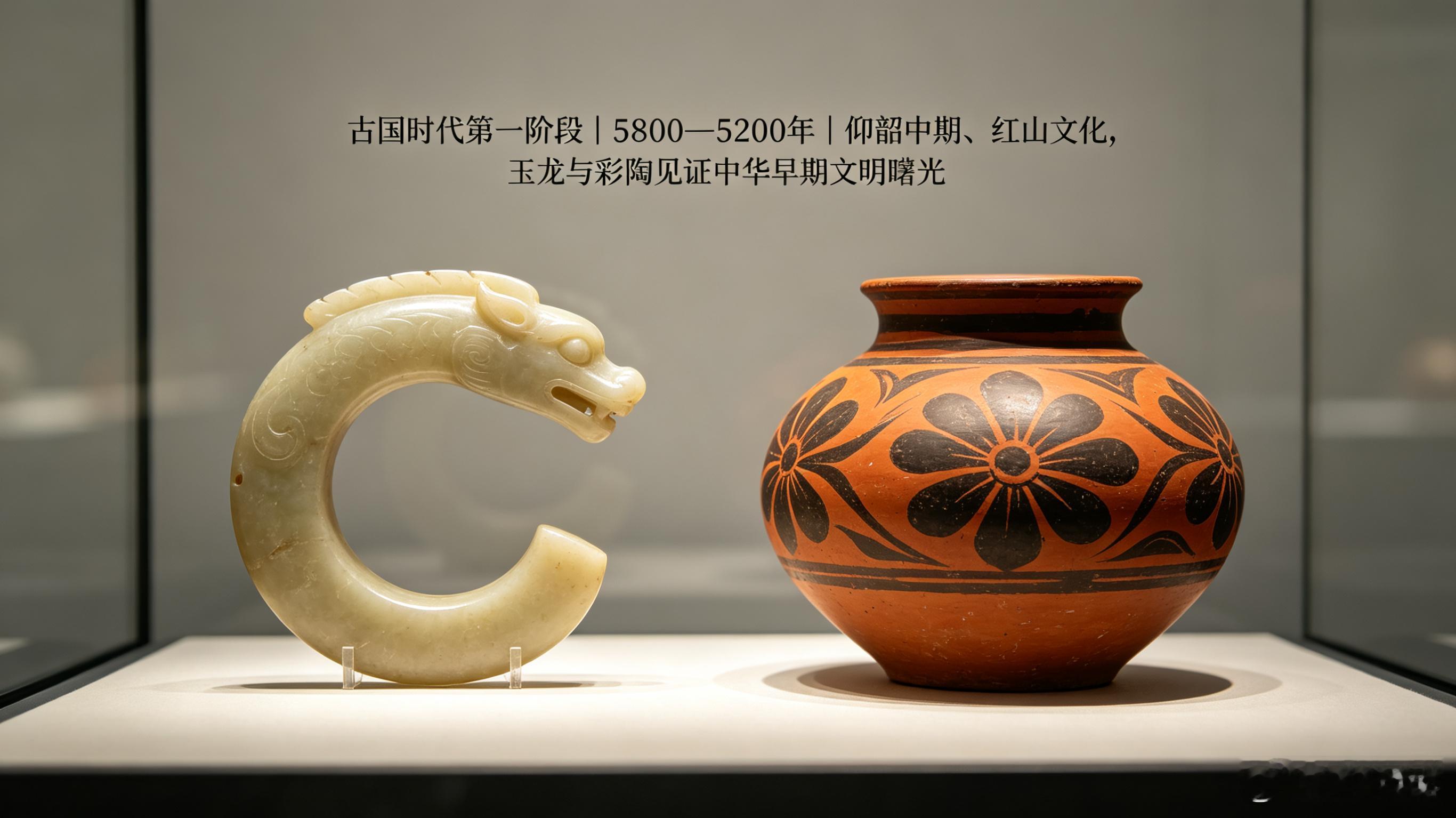 中华文明探源工程，划分古国时代三阶段一、第一阶段。距今5800—5200年，含：