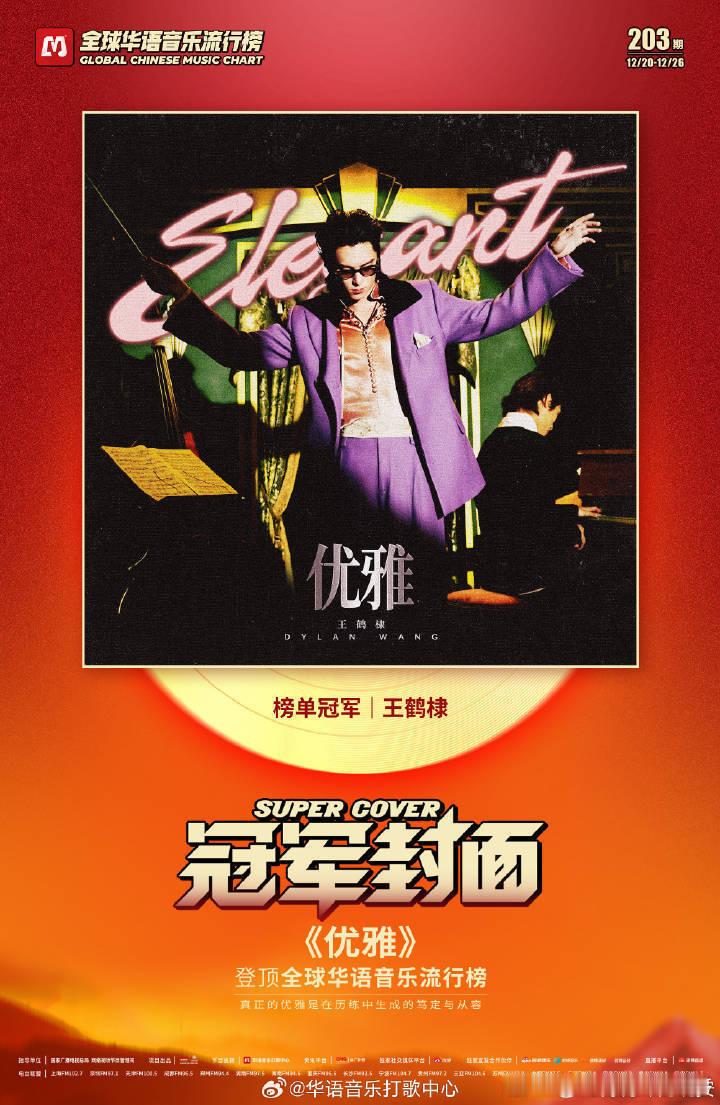 全球华语音乐流行榜冠军封面人物——王鹤棣《优雅》    ，干一行行一行
