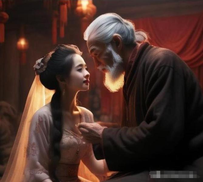 1070年，80岁的张先纳了18岁的少女为妾，洞房花烛夜张先对娇艳的新娘子说：“