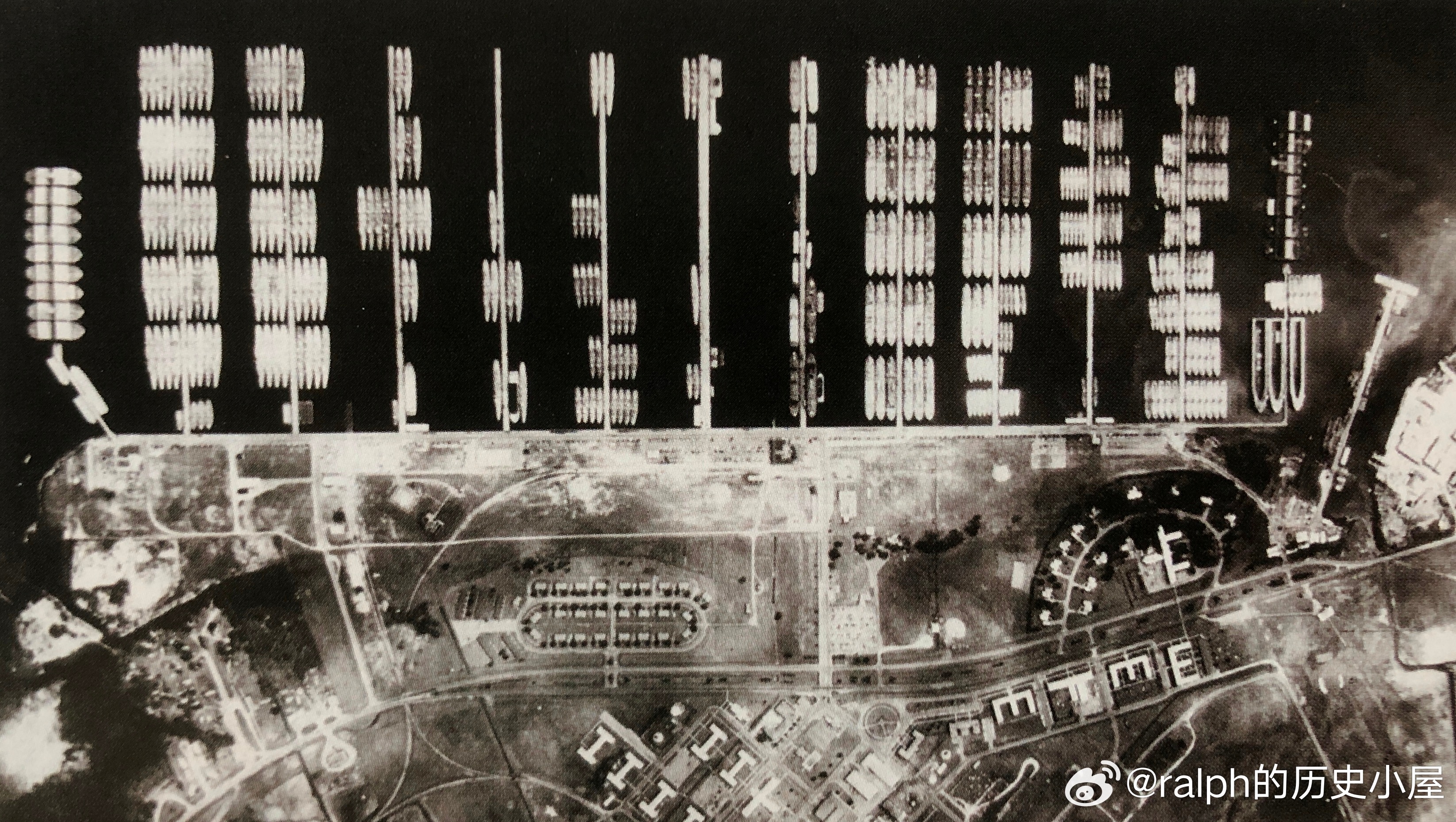 1958年高空拍摄美国海军绿湾泉基地（Green Cover Springs）系
