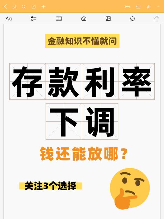 😭存款利率下调，钱还能放哪？