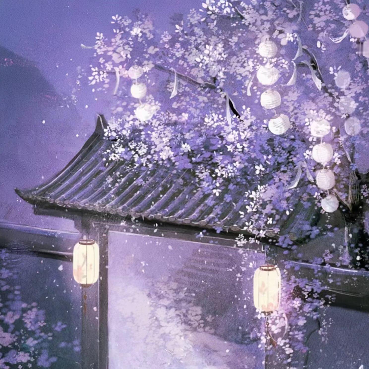 𝙒𝙚𝘾𝙝𝙖𝙩紫色系背景图｜小众背景图 丨适配背景图丨审美积累丨ins
