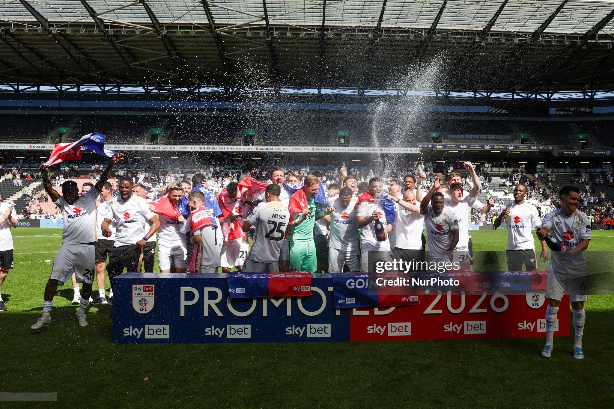 Milton Keynes Dons FC 2025-26赛季 成功从英乙冲甲。