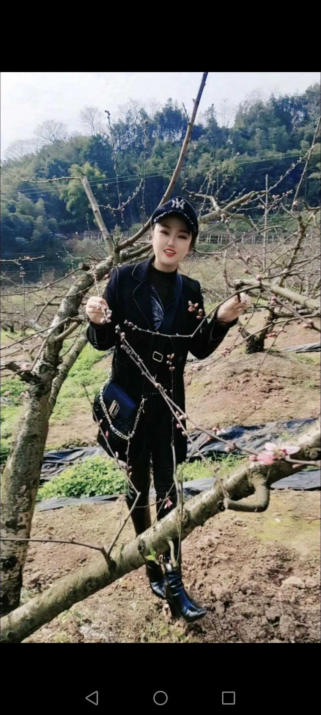 《桃花美人》

春风十里醉芳菲，
碧水含烟映翠微。
绝代佳人香满路，
芳心许与待